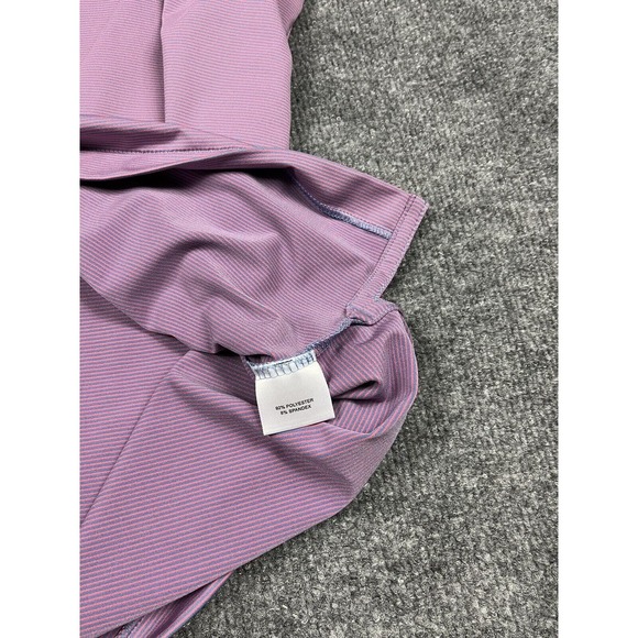 Peter Millar Crown Summer Comfort Striped Polo Pink/Blue Striped XXL Logo - Picture 7 of 11